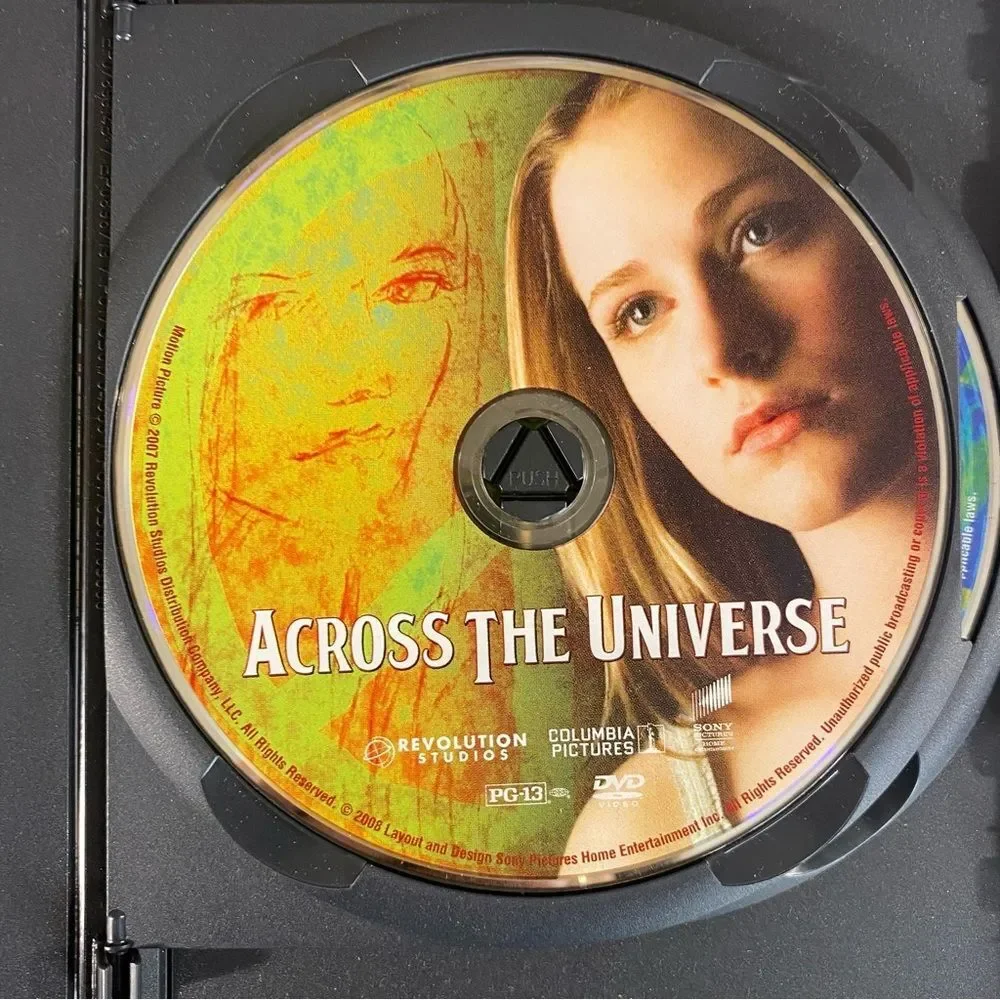 Across the Universe Sony Pictures 2 Disk Set Deluxe Edition DVD Evan Rachel Wood